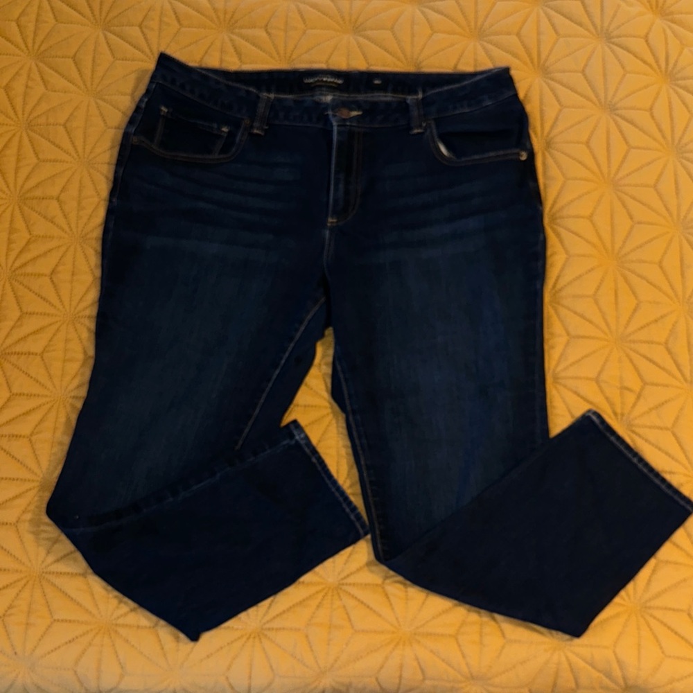 Lucky Brand 16W Dark Ginger Skinny Capri Jeans perfect denim